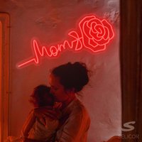 Mom Neon Led Schild Für Muttertagsgeschenke, Blumen Custom, Led Schilder Custom Wand Dekor, Personalisiertes Geschenk von NeonSelicor