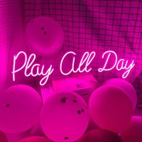 Play All Day Neon Schild Benutzerdefinierte Hochzeit Led Licht Geburtstag Bar Logo Personalisieren Geschenk Wand Dekor von NeonSelicor