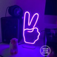 25cm Usb Led Neon Lampe Ja Zeichen Victory Benutzerdefinierte Mini Schild Nachtlicht Deask Schlafzimmer Kinderzimmer Wohnkultur Personalisiert von NeonSignClubs