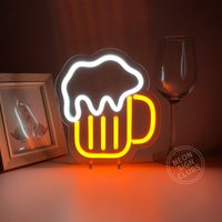 7, 8 "Usb Bier Signage, Led Mini Lampe Mit Tischständer, Home Bar Pub Club Schilder, Wanddekoration, Wohnzimmer Dekor von NeonSignClubs