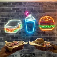 Business Neon Schild, Led Shop Dekoration Licht, Home Office Room Restaurant Bar Hotel Wand Dekor, Customized Food Cafe Bier Logo Signage von NeonSignCustomKing