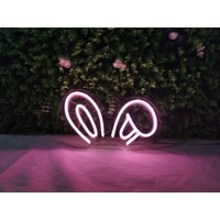 Personalisiertes Ostergeschenk/ Kindergeschenk/ Hasenohren Neon Schild/Neon Schild/Niedliches Schild/Tier Schild/Wanddekoration/Anime Schild von NeonSignMaker