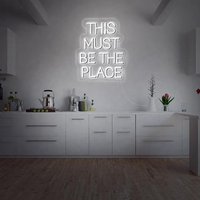 Dies Muss Der Ort Leuchtreklame Benutzerdefinierte Haus Schlafzimmer Neonlicht-Zeichen Personalisierte Geschenk Bar Café Neon von NeonSignMaker