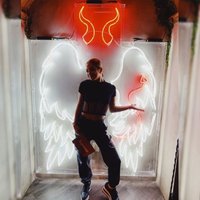 Engel Und Teufel Led Neon Schild/Wand Dekor Dämon, Schönheitssalon Flügel von NeonWorkshopUA