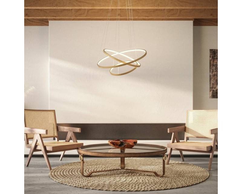 Neona Deckenleuchte OUREA Gold, LED fest integriert, Warm- und Kaltweiß von Neona