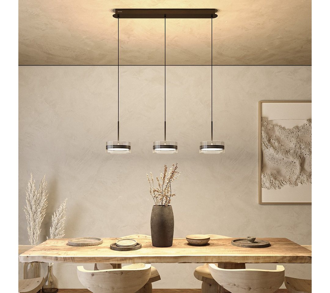 Neona LED Deckenleuchte SOLANA, Dimmbar per Wandschlater in 3 Stufen, LED fest integriert, Warmweiß von Neona