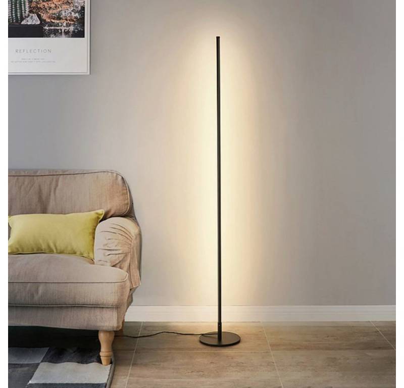 Neona LED Stehlampe SELENE Schwarz, Dimmbar per Fernbedienung, mit Memory-Funktion, LED fest integriert, Warmweiß von Neona