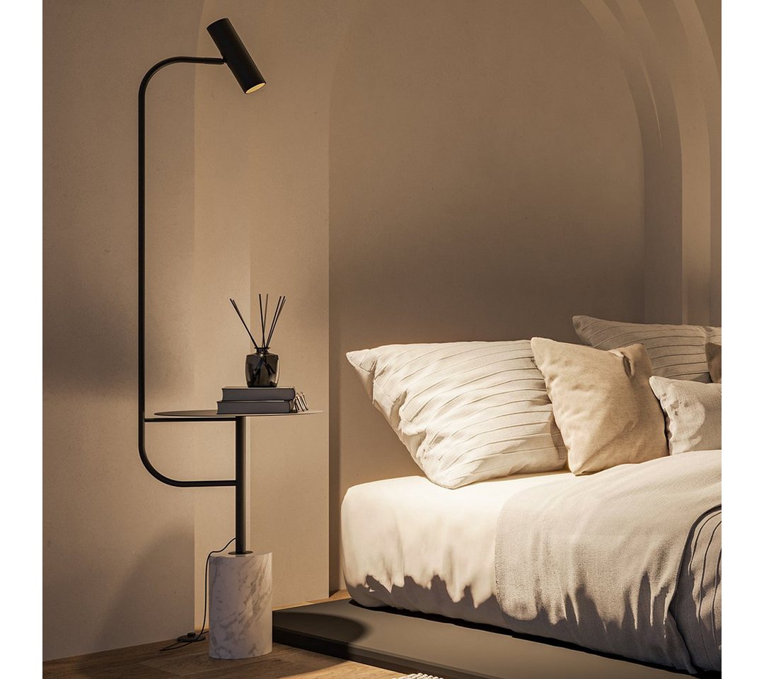 Neona Stehlampe ARTEMIS Schwarz, Bewegliches Leuchtelement, GU10 6W, Warmweiß von Neona