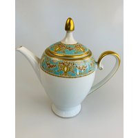 Vintage Deutschland Kaffeekanne Hutschenreuther Porzellan Große Teekanne Verziert Muster von NeoneleHome