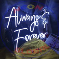 Always & Forever Neon Schild, Hochzeit Party Schlafzimmer Custom Licht Led Wand Dekor Immer Und Ewig Zeichen von Neonglobal