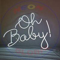 Benutzerdefinierte Neon Schild | Oh Baby Hochzeit Neonlichter Alles Gute Zum Geburtstag Leuchtreklame Kunst Wanddekoration Modern Hochzeitsschild von Neonglobal