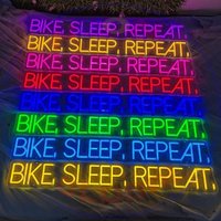 Custom Neon Schild Bike. Schlafen. Wiederholen. /Neon Schild/Schlafzimmer Schild/Beschlag/Party Dekor/Neonlicht/Neon Hochzeitsschild/Neonglobal von Neonglobal