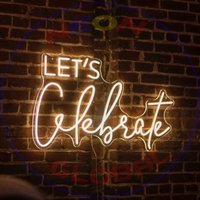 Let Es Celebrate Neon Schild Hochzeitsschild Happy Birthday Party Led Wanddekoration Neonglobal von Neonglobal