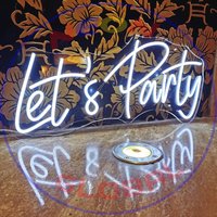 Let Es Party Custom Neon Schild Hochzeit Geburtstag Diammable Verlobung von Neonglobal