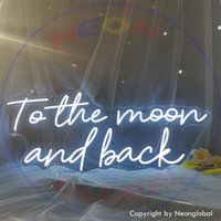 Zum Mond Und Zurück Custom Neon Sign | Hochzeit Leuchtreklame Leuchtreklame| Geburtstag Diammable Verlobung Schild Individuell von Neonglobal
