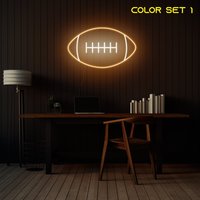 American Football Ball Neon Schild - Led Schild, Schlafzimmer, Neonlicht von NeoniaDesign