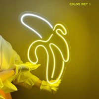 Banana Neon Schild - Led Schilder Banane, Schlafzimmer Schild, Licht, Licht von NeoniaDesign