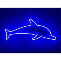 Delphin Leuchtreklame - Led-Schild, Schlafzimmer, Neonlicht von NeoniaDesign