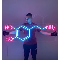 Dopamin-Molecule Leuchtreklame - Molecule Led-Schild, Schlafzimmer, Neonlicht von NeoniaDesign