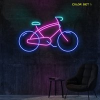 Bike Neon Leuchtreklame - Led Schild, Wanddekoration, Wandschild, Schilder von NeoniaDesign