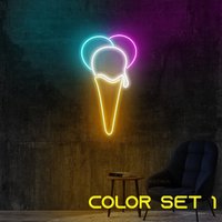 Ice Cream Leuchtreklame - Led-Schild, Neonwandschild, Neonlicht von NeoniaDesign