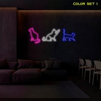 Katzen Neon Schild - Wand Dekor, Schlafzimmer, Licht von NeoniaDesign