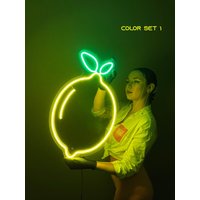 Zitrone Leuchtreklame - Obst Led-Schild, Schlafzimmer, Neonlicht von NeoniaDesign