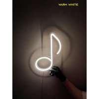 Musik Note Neon Schild - Schlafzimmer Note, Schilder, Neonlicht, Wand von NeoniaDesign