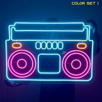 Tape Recorder Neon Schild - Schlafzimmer, Schilder, Licht, Wand von NeoniaDesign