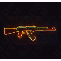 Ak47 Neon Schild, Gamer Zimmer Deko, Geschenke, Ak 47 Kalashnikov Neon, Custom Für Zuhause, Gewehr Schild von Neonism