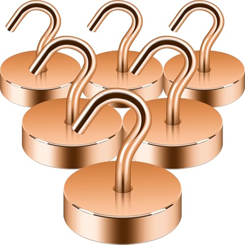 Neosmuk Magnethaken,30kg Magnet Haken Extra Stark für Spind Organizer,Neodym Magnete,Haken Magnetisch Sehr Stark für Werkstatteinrichtung,Heckzelt,Grill,Kleiderhaken,Bronze von Neosmuk