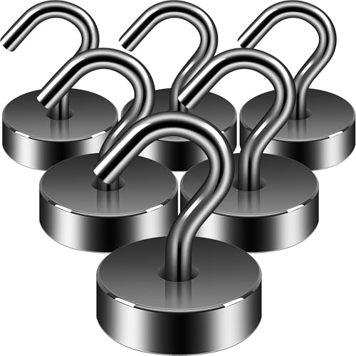 Neosmuk Magnethaken,18kg Magnet Haken Extra Stark für Spind Organizer,Neodym Magnete,Haken Magnetisch Sehr Stark für Werkstatteinrichtung,Heckzelt,Grill,Kleiderhaken,Rotguss von Neosmuk