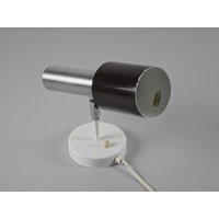 Mid Century Modern - Vintage Hala Zeist Wandleuchte Aus Braunem Metall Und Gebürstetem Aluminium Retro-Schicker Punktstrahler Holland, 1960Er Jahre Mid Century Modern - Vintage Hala Zeist Wandleuchte Aus Braunem Metall Und Gebürstetem Aluminium Retro-Schicker Punktstrahler Holland, 1960Er Jahre von NeospaceObjects