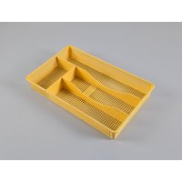 Vintage 1970Er Jahre Gelb Perforierter Schubladenhalter Aus Kunststoff, Besteckeinsatz Retro Küchenzubehör Vintage 1970Er Jahre Gelb Perforierter Schubladenhalter Aus Kunststoff, Besteckeinsatz Retro Küchenzubehör von NeospaceObjects