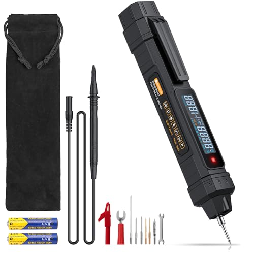 Neoteck 3-in-1 Digitalmultimeter Stift Spannungsprüfer mit NCV und Phasenfolge 6000 Konten True Trus Auto AC/DC Spannungswiderstand Kapazität Tragbare Frequenz für Elektriker und Zuhause von Neoteck