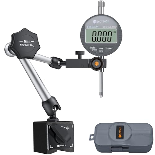 Neoteck Digital Messuhr und Magnetfuß mit Zentralklemmung 0-25,4mm Messtaster metrische Umrechnung Zentralklemmung Messuhrhalte 80 kg max. Zugkraft, für Labor Werkstatt 3D Drucker Neoteck Digital Messuhr und Magnetfuß mit Zentralklemmung 0-25,4mm Messtaster metrische Umrechnung Zentralklemmung Messuhrhalte 80 kg max. Zugkraft, für Labor Werkstatt 3D Drucker von Neoteck