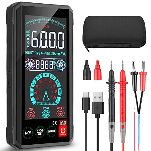 Neoteck Digital Multimeter Wiederaufladbare 6000 Zählungen mit Touchscreen Smart Multimeter NCV TRMS-Messgerät Messen Spannung Strom Widerstand Kapazität Temperatur Neoteck Digital Multimeter Wiederaufladbare 6000 Zählungen mit Touchscreen Smart Multimeter NCV TRMS-Messgerät Messen Spannung Strom Widerstand Kapazität Temperatur von Neoteck