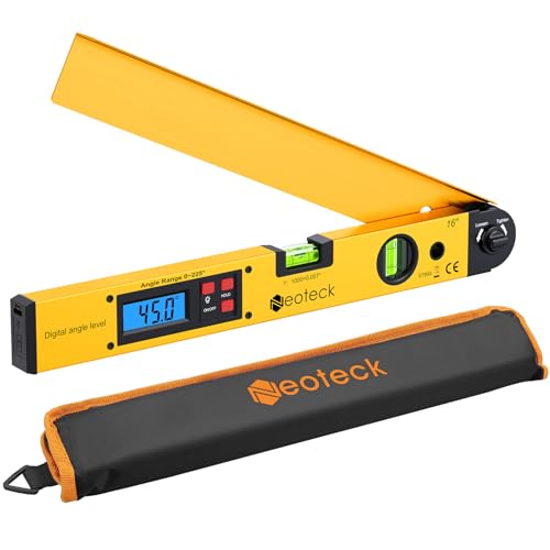 Neoteck Digitaler Winkelmesser 400mm mit LCD Wasserwaage 0-225° Digital Neigungsmesser Winkelmessgerät für vertikale horizontale Doppel-Wasserwaage Golden Neoteck Digitaler Winkelmesser 400mm mit LCD Wasserwaage 0-225° Digital Neigungsmesser Winkelmessgerät für vertikale horizontale Doppel-Wasserwaage Golden von Neoteck