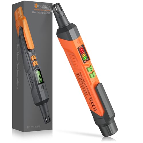 Neoteck Gasleckdetektor Erdgasdetektor mit akustischem und optischem Alarm, Tragbarer Gasdetektor zur Lokalisierung von brennbaren Gasleckquellen wie Methan, Propan für zu Hause von Neoteck