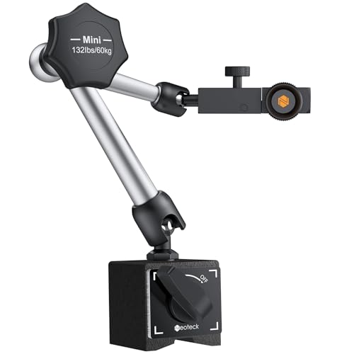 Neoteck Magnetstativ Messstativ für Messuhr Mit Zentralklemmung Magnetische Messuhr Basis Ständer Halter Messstativ 60 kg max. Zugkraft von Neoteck