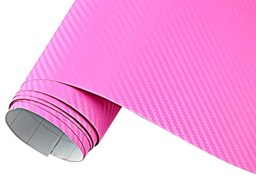 Neoxxim 19,77€/m² 3D Carbon Folie rosa/pink 30 x 150cm Autofolie Dekorfolie Luftkanalfolie von Neoxxim