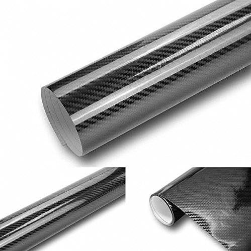 Neoxxim 11.58€/m2 5D Carbon Folie Hochglanz 0,5 x 1,52 Meter- 5D Carbonfolie selbstklebend flexibel, Klebefolie blasenfrei mit Luftkanälen ca 0,17mm dick Autofolie - Car Wrapping von Neoxxim