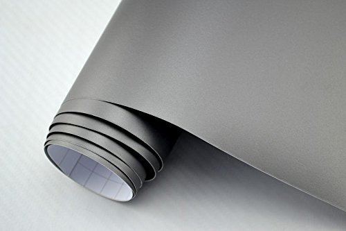 Neoxxim 13,3€/m2 3D Autofolie matt Silber metallic matt 100 x 150 cm Lackfolie Car Wrapping Lackschutzfolie blasenfrei flexibel von Neoxxim