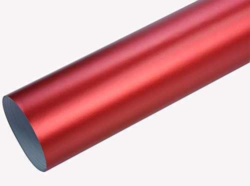 Neoxxim 18,95€/m² Autofolie Chrom matt rot Ice – 30 x 150 cm Luftkanalfolie metallic Klebefolie von Neoxxim