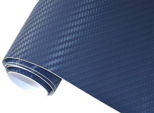Neoxxim 19,77€/m² 3D Carbon Folie dunkel blau 30 x 150cm Autofolie Dekorfolie Luftkanalfolie von Neoxxim