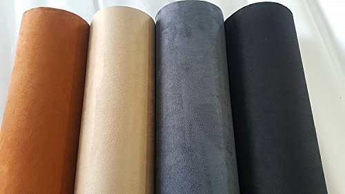 Neoxxim 23.68€/m2 Microfaser-Stoff selbstklebend schwarz - 200 x 144 cm Wildleder-Optik flexibel Design Decor-Stoff Himmelstoff Autofolie Klebefolie Klebestoff von Neoxxim