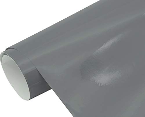 Neoxxim 26.64€/m2 Premium Auto Folie - GLÄNZEND Grau Glanz GRAU 30 x 150 cm - blasenfrei mit Luftkanälen ca. 0,15mm dick Folierung folieren bekleben von Neoxxim