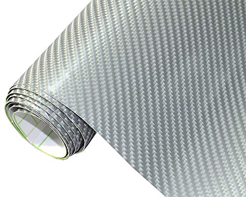 Neoxxim 7,5€/m2 Premium Auto Folie - 4D Carbon Folie Silber 4D 100 x 150 cm - blasenfrei Lackfolie Möbelfolie Neoxxim 7,5€/m2 Premium Auto Folie - 4D Carbon Folie Silber 4D 100 x 150 cm - blasenfrei Lackfolie Möbelfolie von Neoxxim