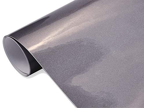 Neoxxim 8.8€/m2 Premium - Auto Folie - Hochglanz METALLIC Grau 30 x 150 cm Folie - blasenfrei mit Luftkanälen Klebefolie Selbstklebefolie selbstklebend flexibel von Neoxxim