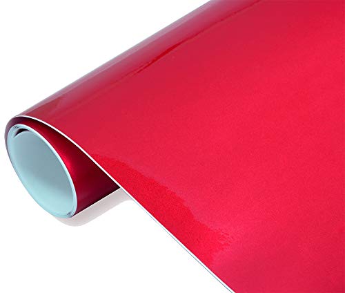 Neoxxim 8.8€/m2 Premium - Auto Folie - Hochglanz METALLIC Rot 50 x 150 cm Folie - blasenfrei mit Luftkanälen Klebefolie Selbstklebefolie selbstklebend flexibel von Neoxxim